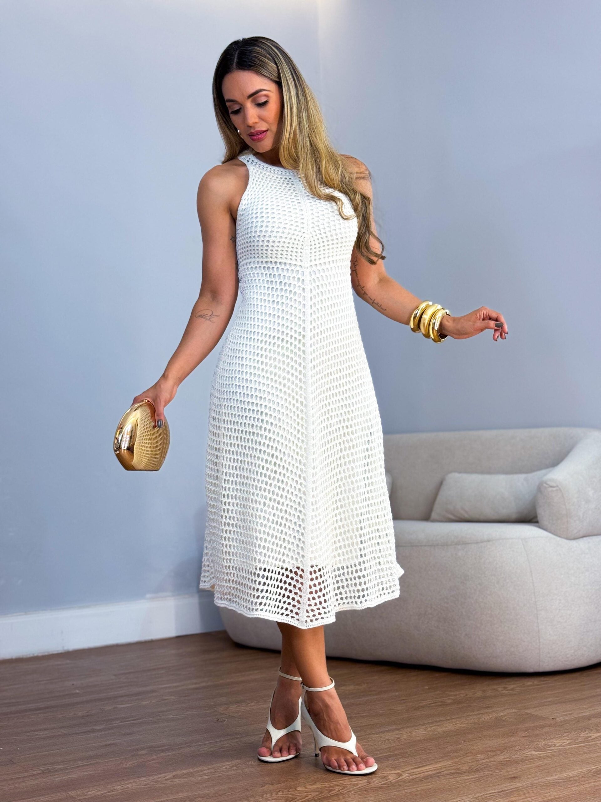 Vestido Tricot Rendado – Use Lavyna