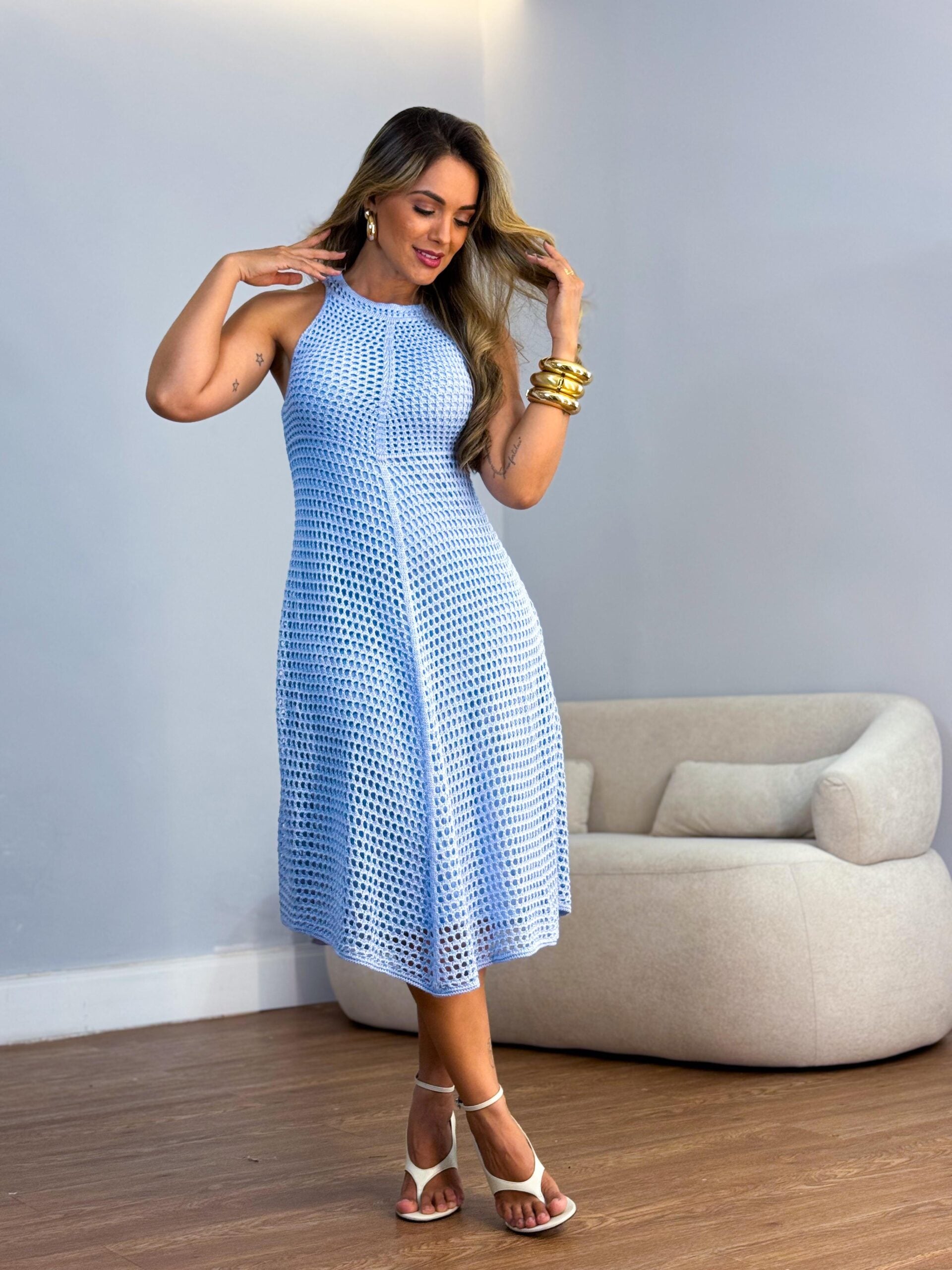 Vestido Tricot Rendado – Use Lavyna