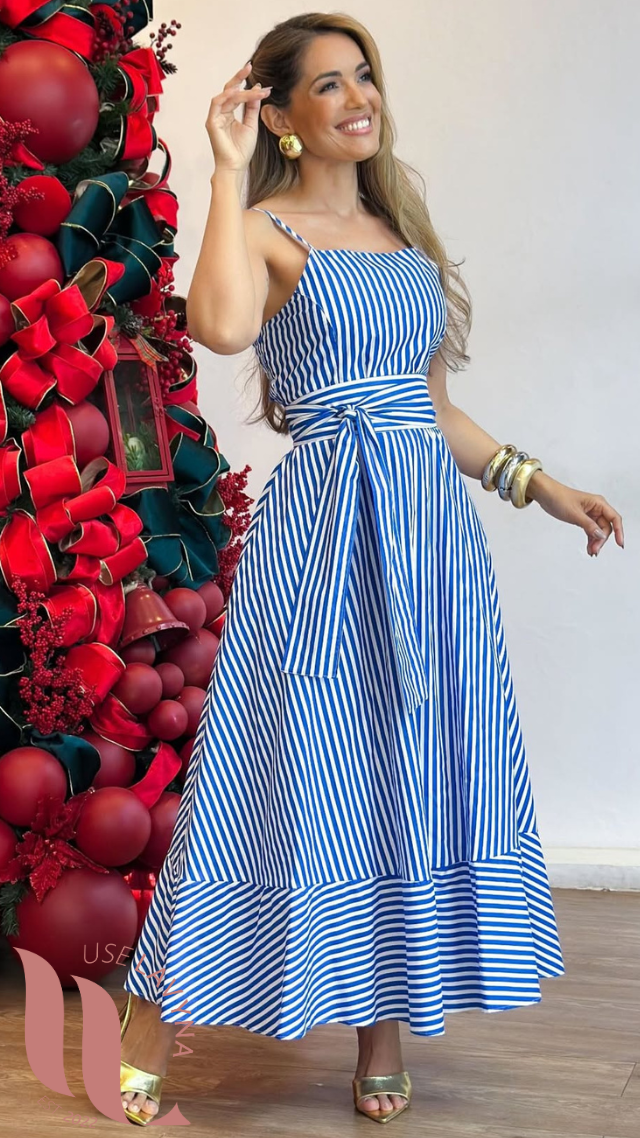 Vestido Listras Natal 2025  - Use Lavyna