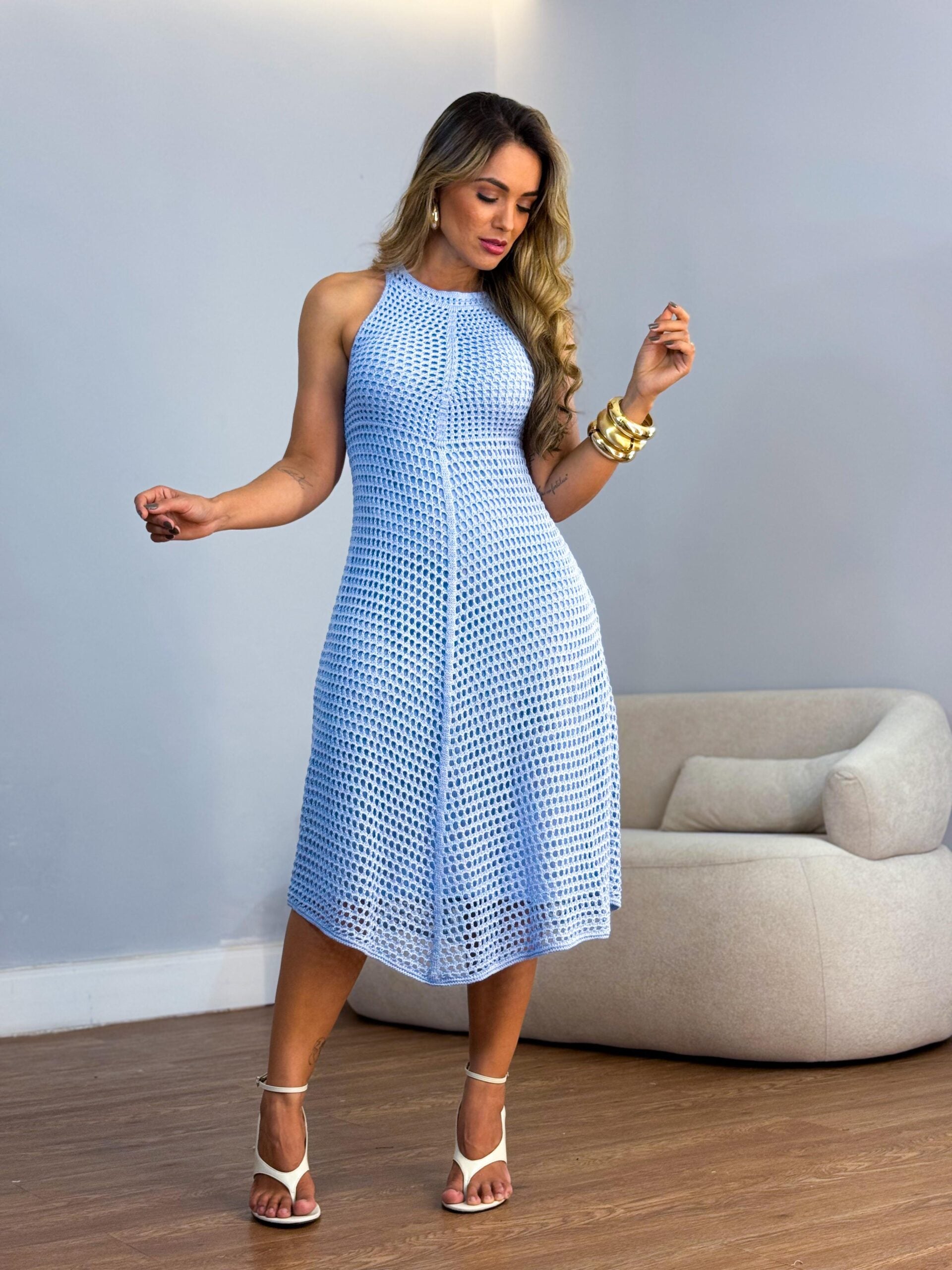 Vestido Tricot Rendado – Use Lavyna