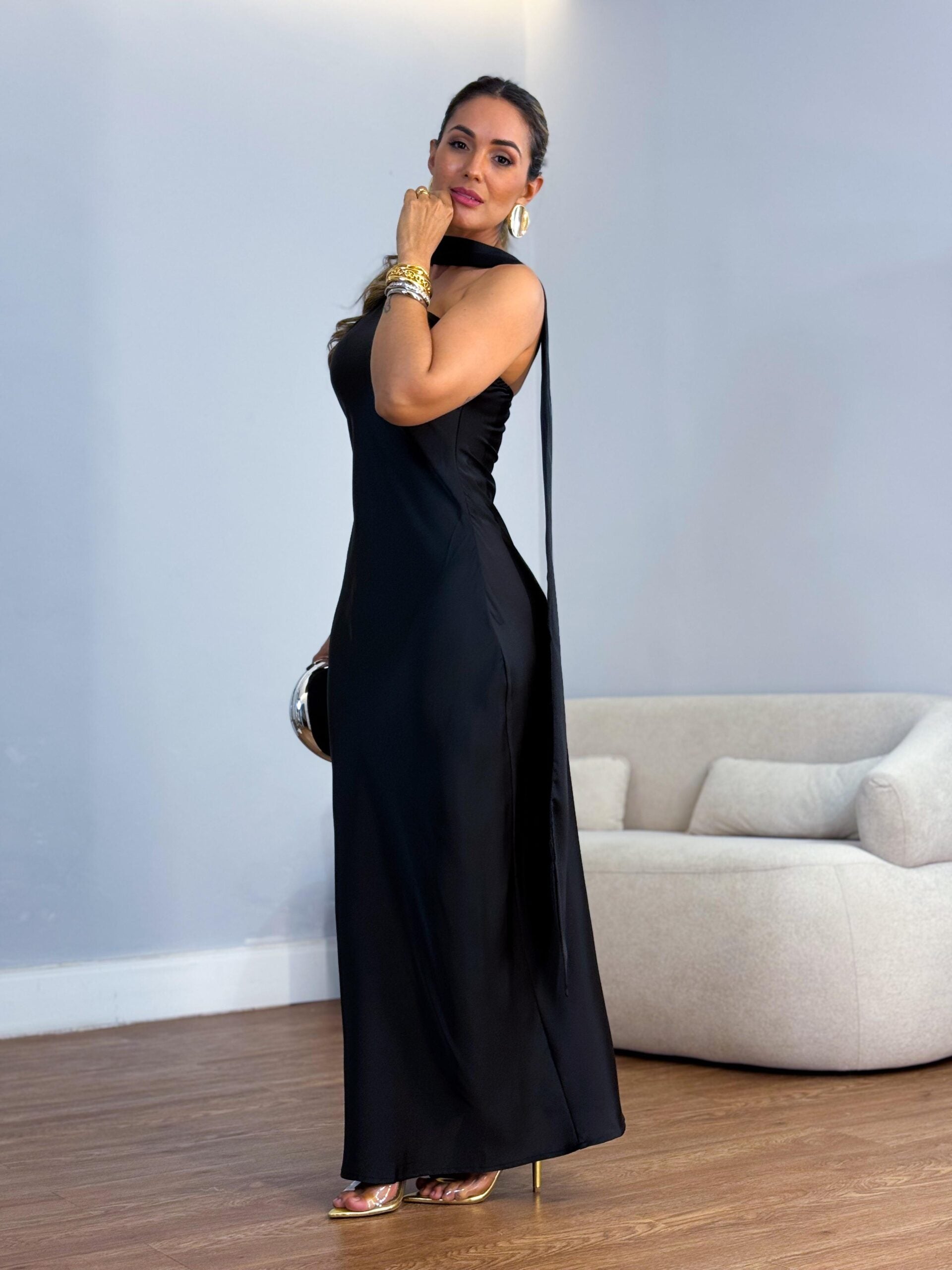 Vestido Cetim Midi – Use Lavyna