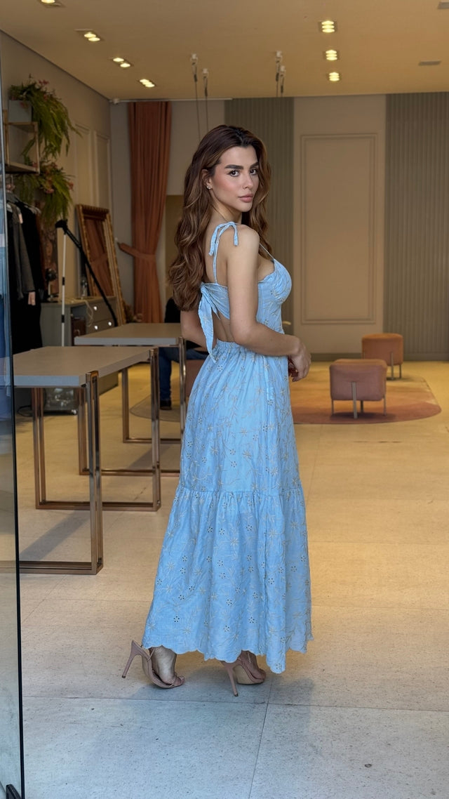 Vestido Laise Cristina Azul