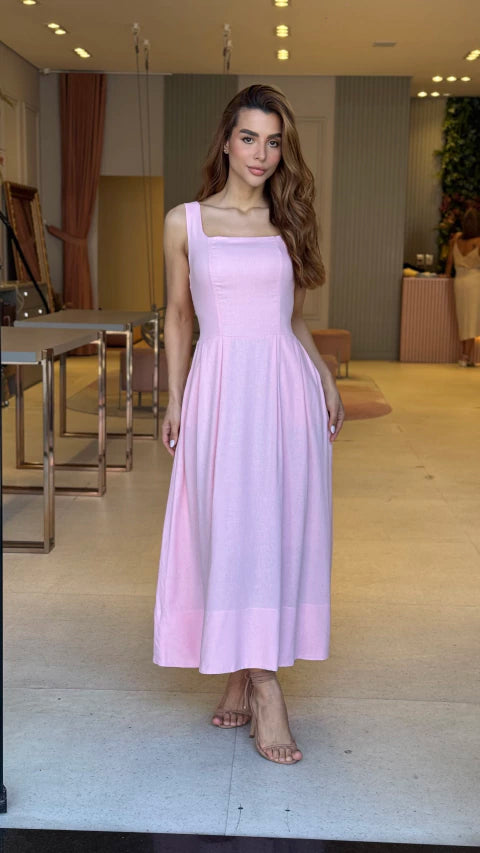 Vestido Linho Paloma